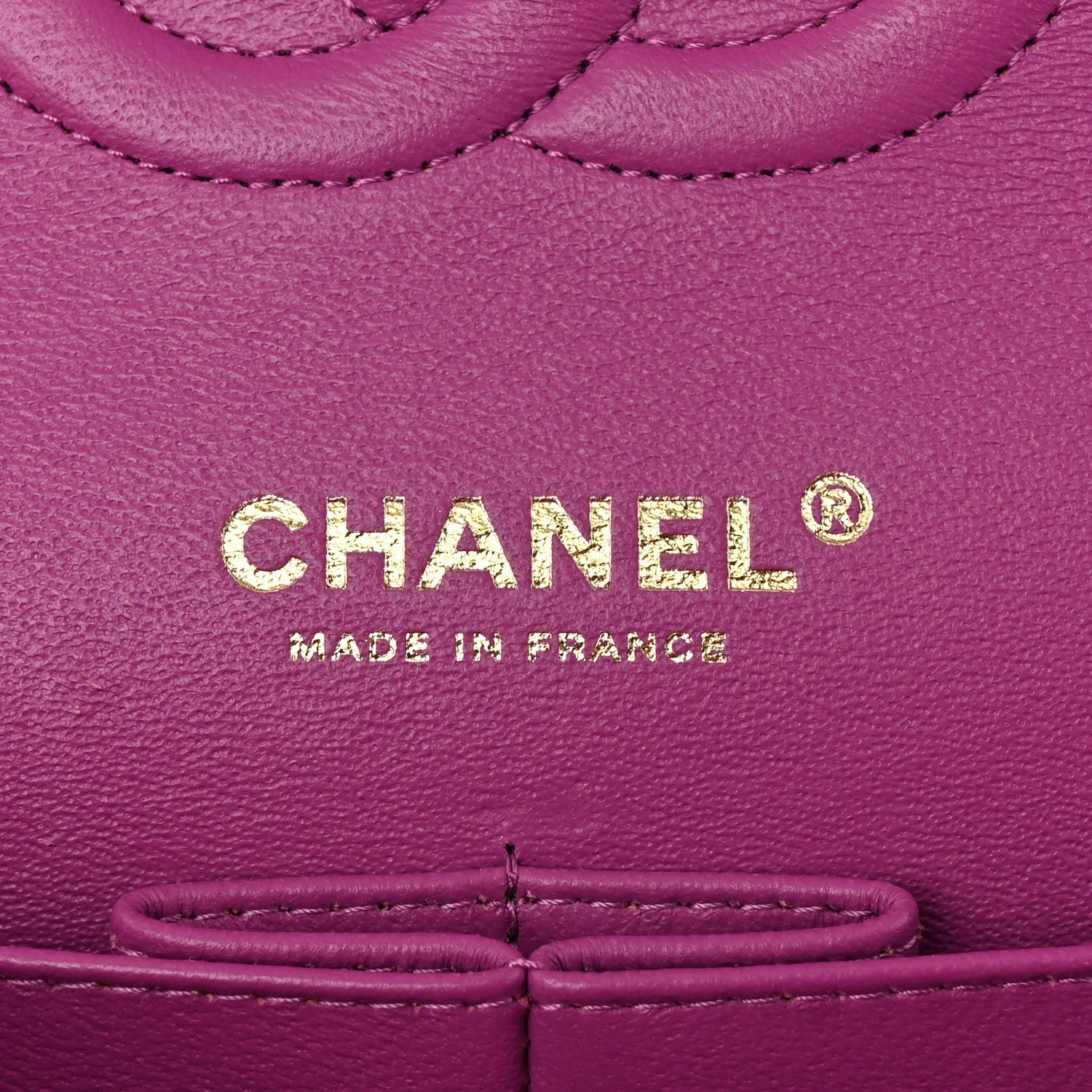 Lambskin Quilted Medium Double Flap Blue Pink