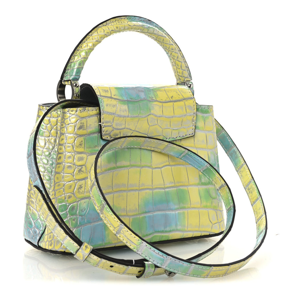 Crocodile Mini Capucines  Yellow Blue