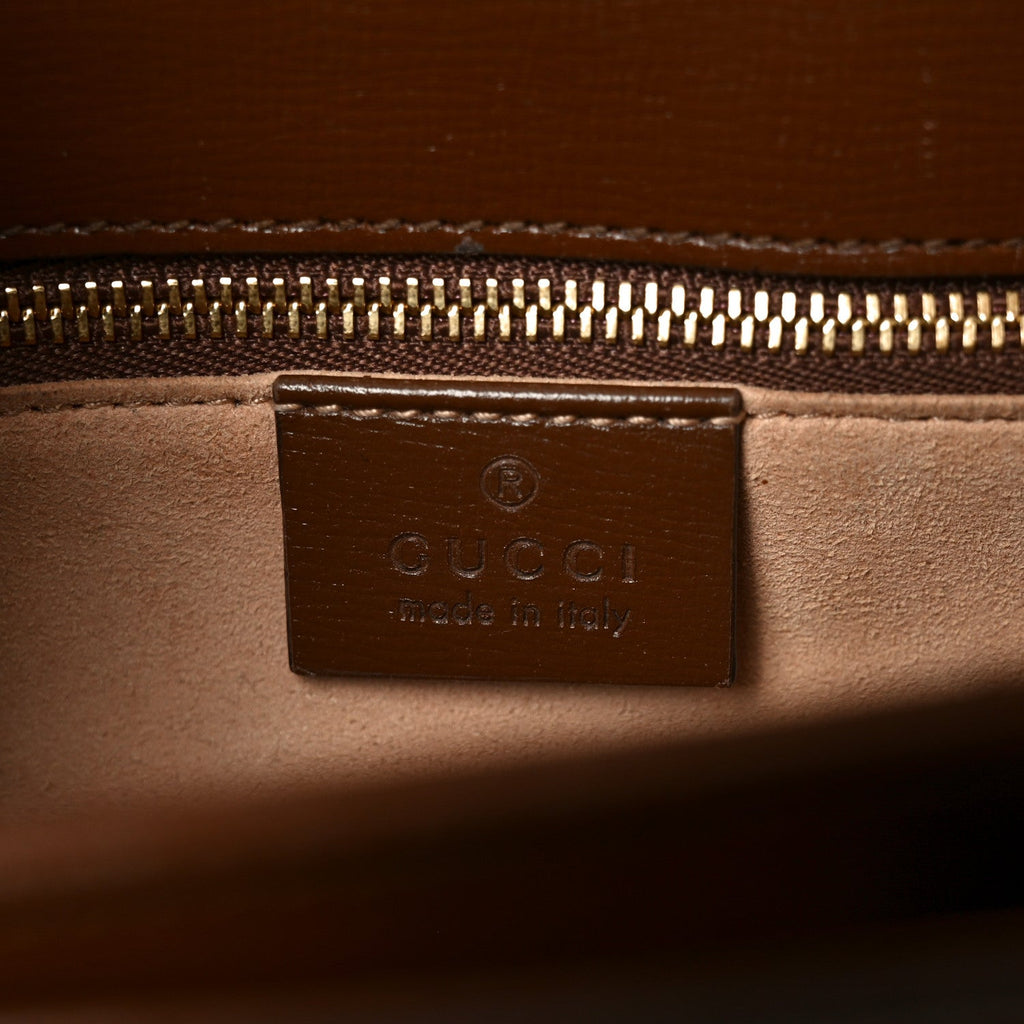 GG Supreme Monogram Horsebit 1955 Shoulder Bag Beige Brown Sugar