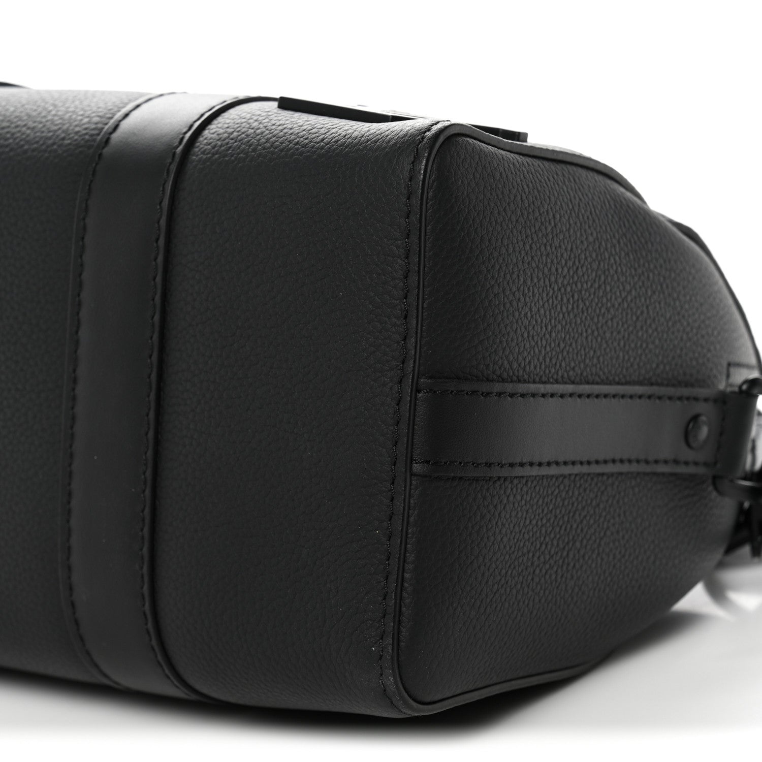 Grained Calfskin Aerogram City Keepall Black