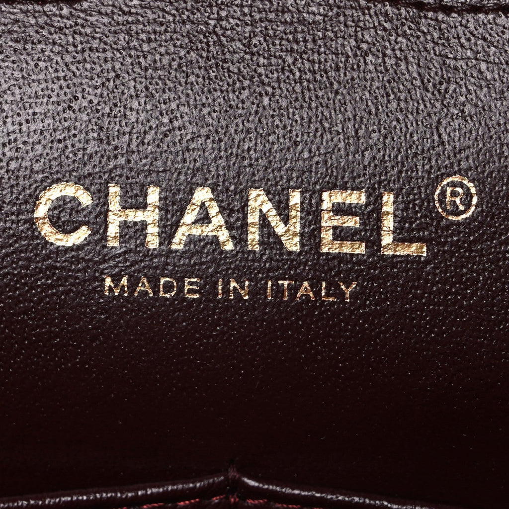 Lambskin Quilted Jumbo Double Flap Black