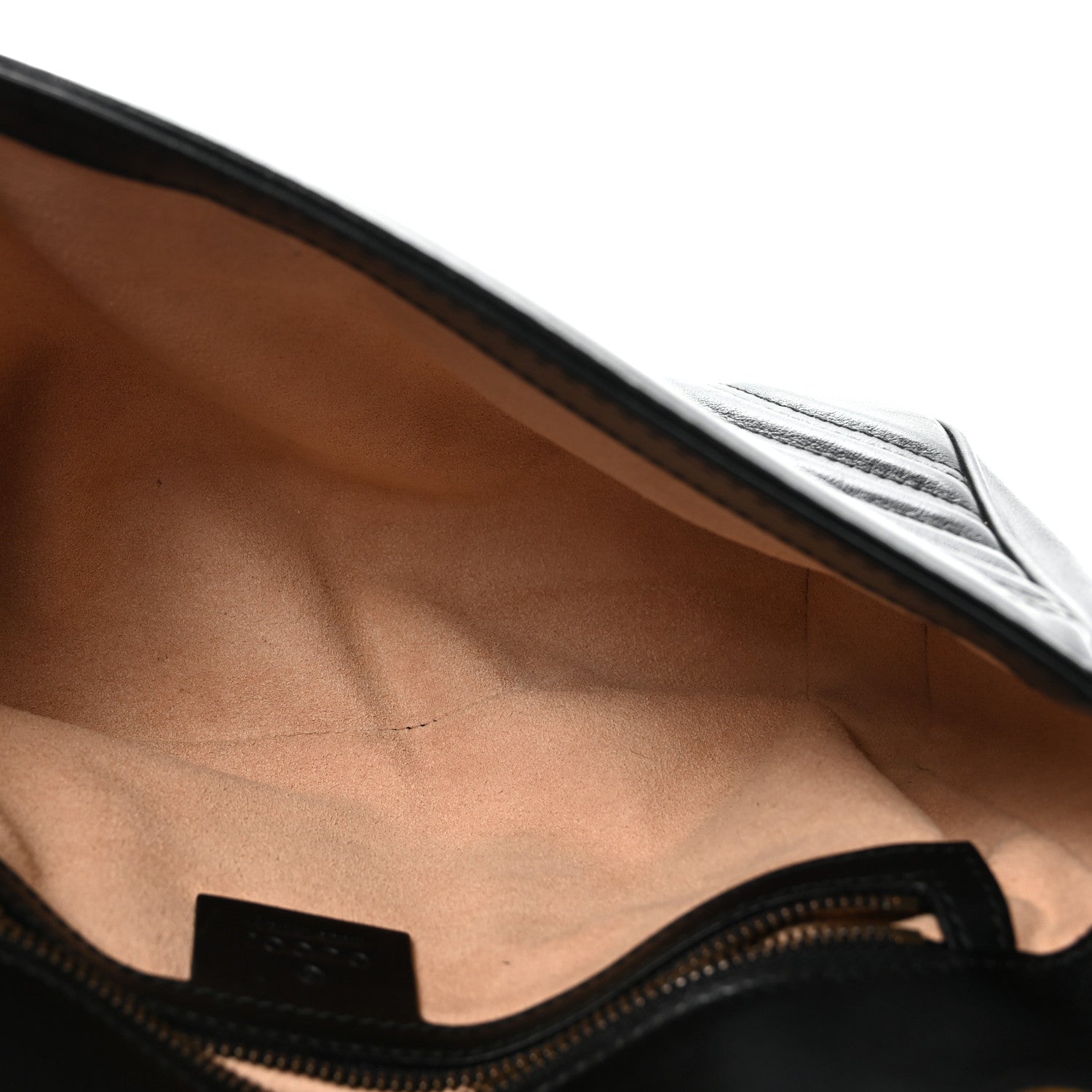 Calfskin Matelasse Small GG Marmont Shoulder Bag Black