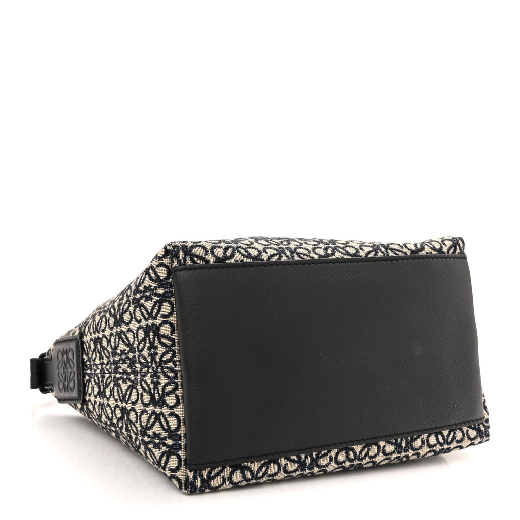 Jacquard Anagram Calfskin Small Cubi Bag Navy Black