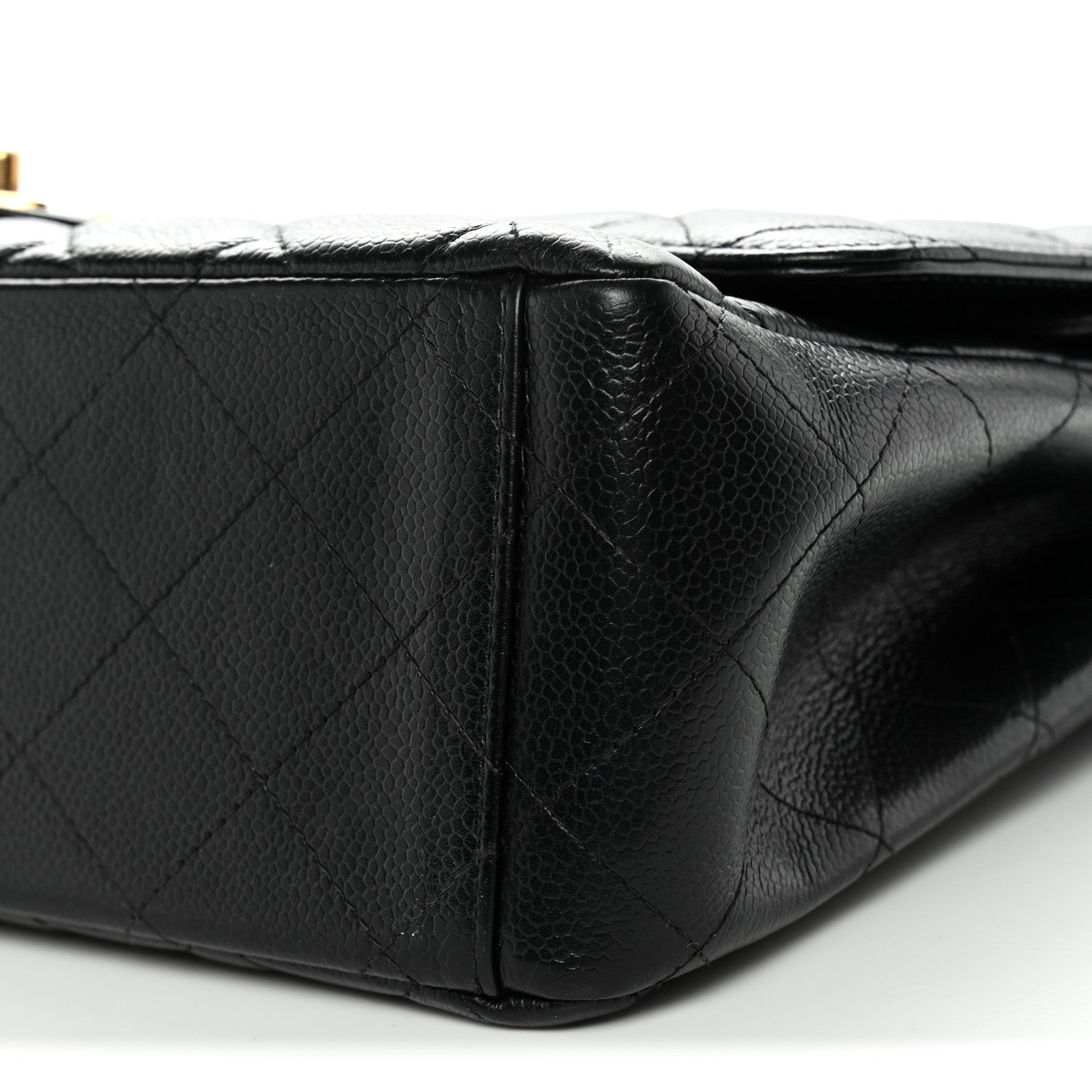 Caviar Quilted Maxi Double Flap Black