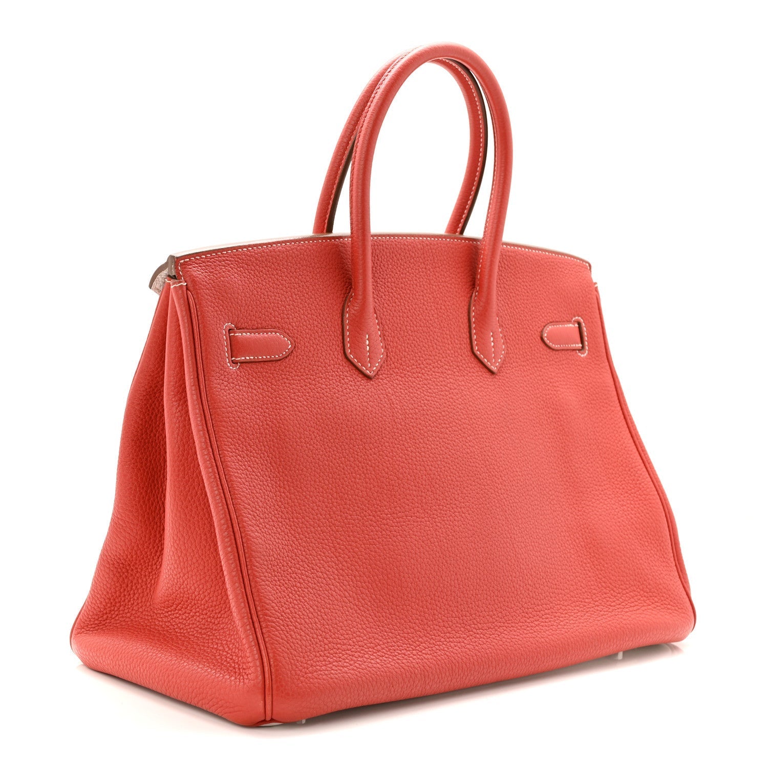 Taurillon Clemence Eclat Birkin 35 Sanguine White