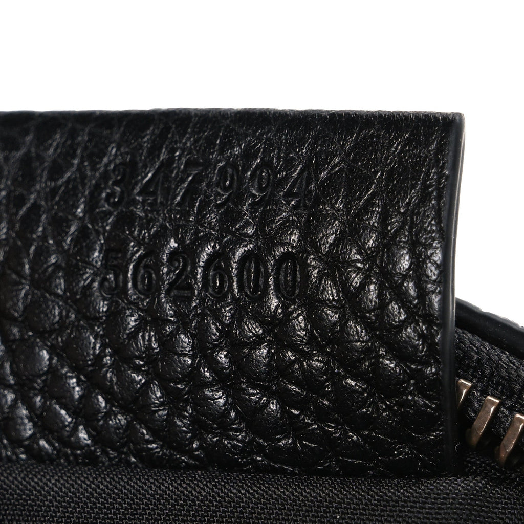 Pebbled Calfskin Mini Soho Disco Bag Black