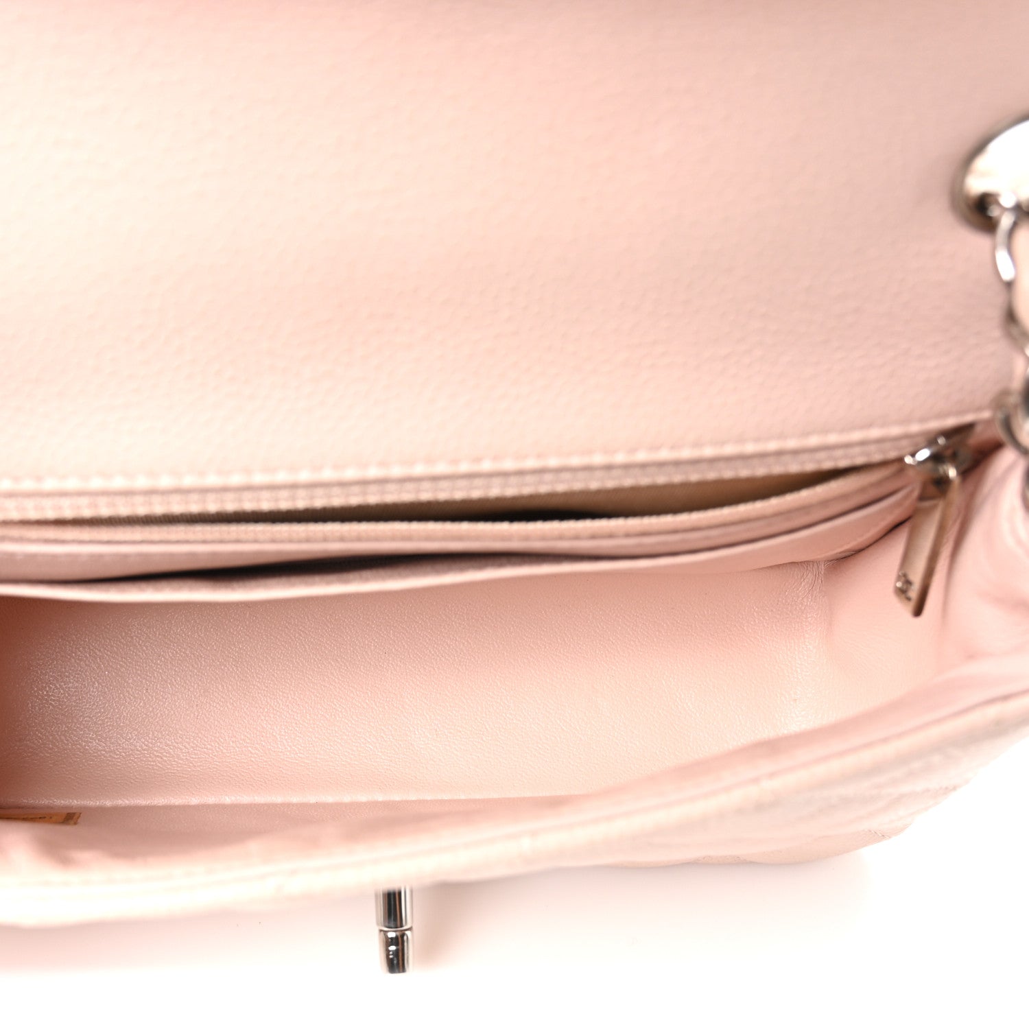 Caviar Quilted Mini Rectangular Flap Light Pink