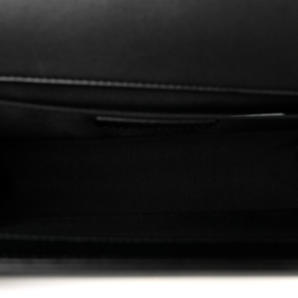 Calfskin Quilted Medium Boy Flap Black