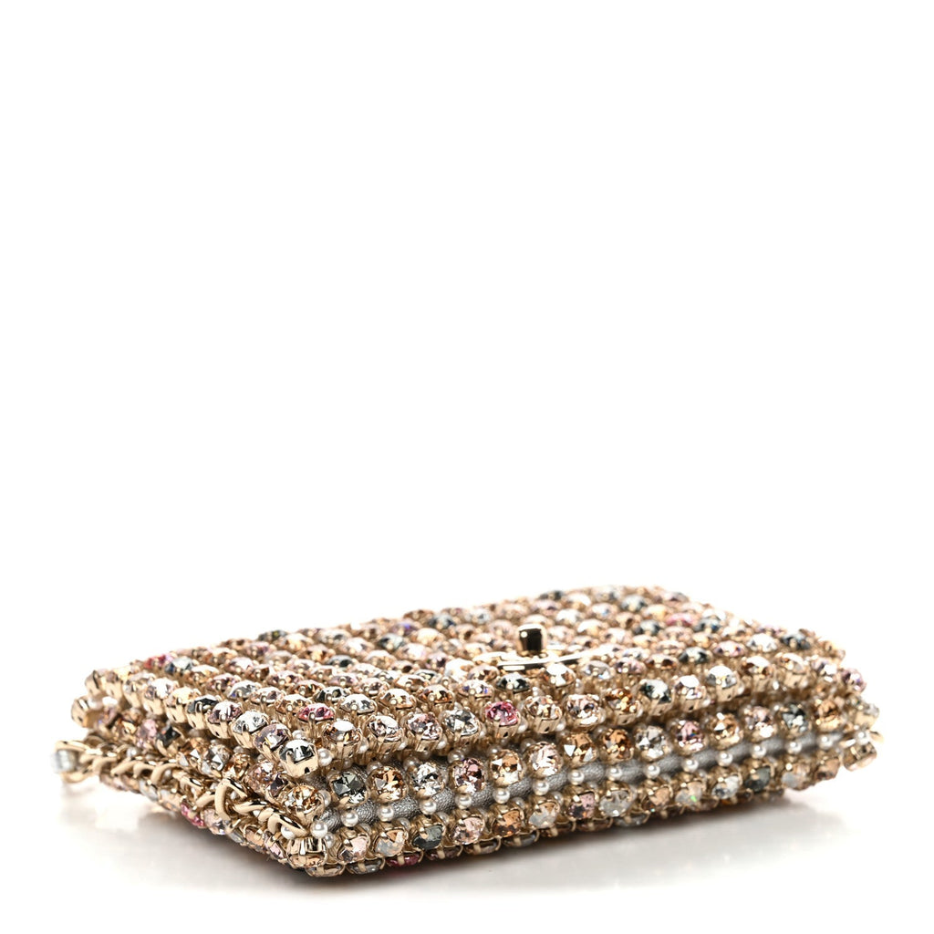 Metal Pearl Minaudiere CC Mini Evening Bag Multicolor