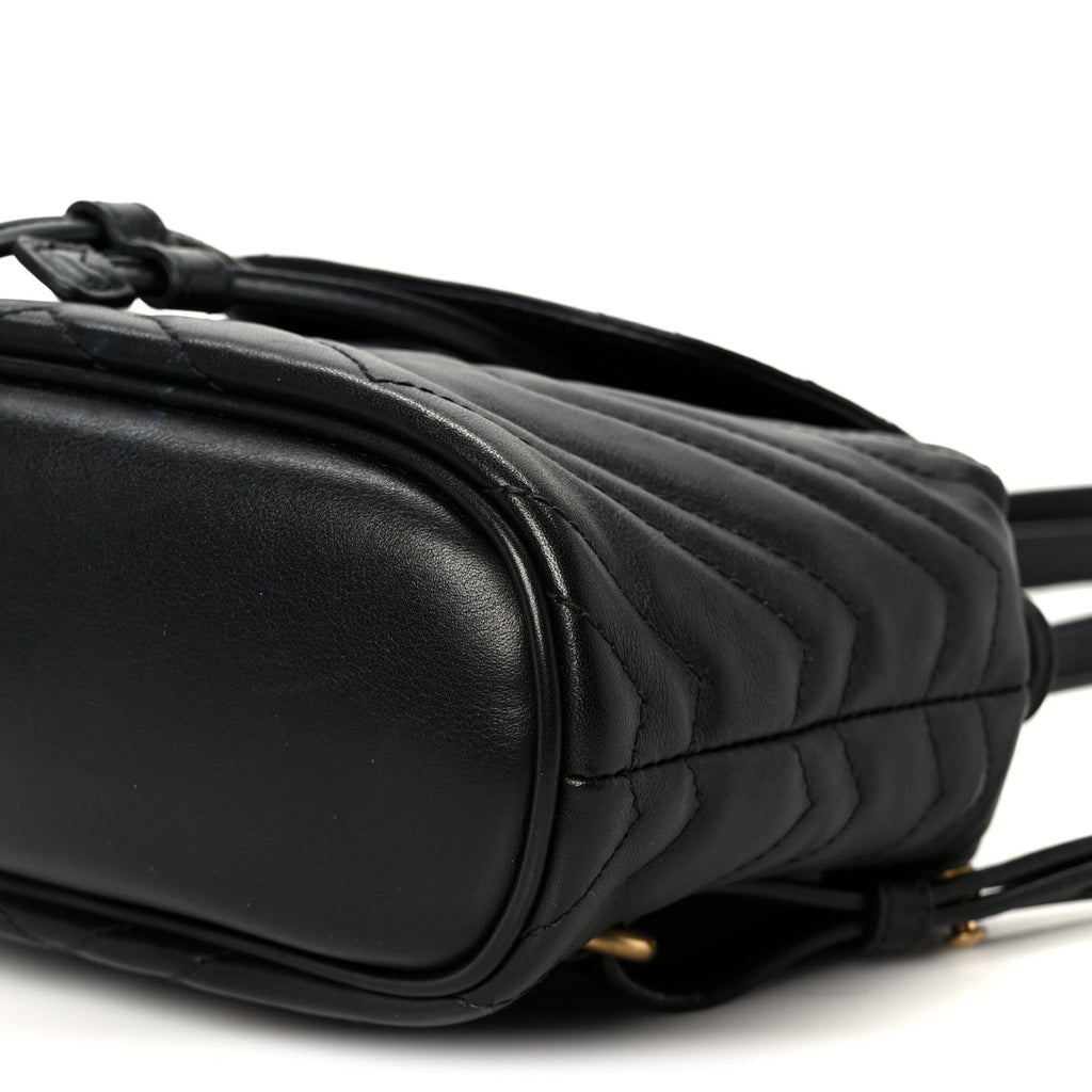 Calfskin Matelasse GG Marmont Flap Backpack Black