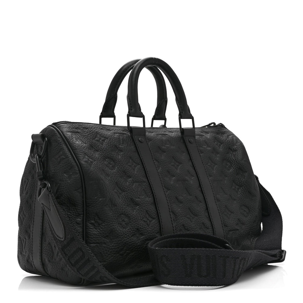 Monogram Taurillon Keepall Bandouliere 35 Black