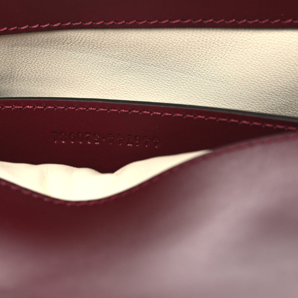 Calfskin Matelasse Small GG Marmont Shoulder Bag Rosso Ancora