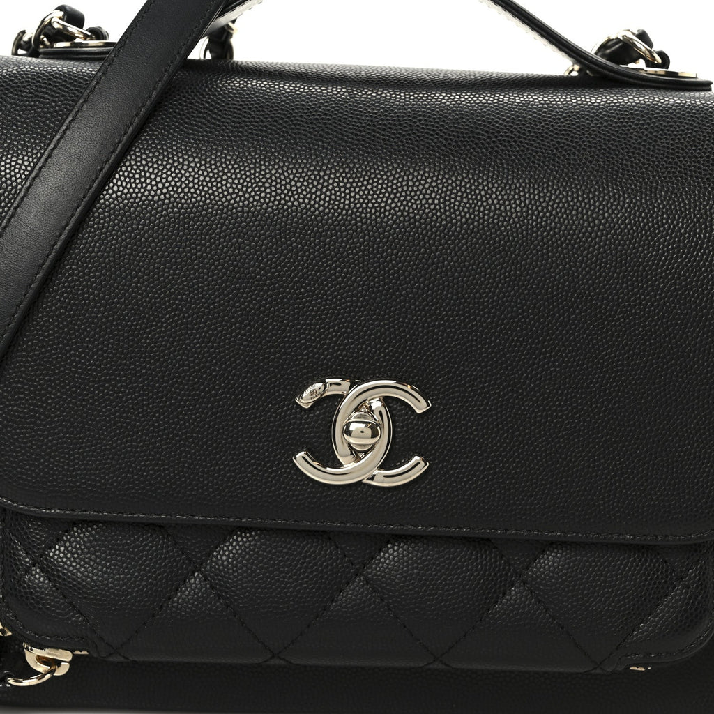 Caviar Quilted Medium Business Affinity Flap Black