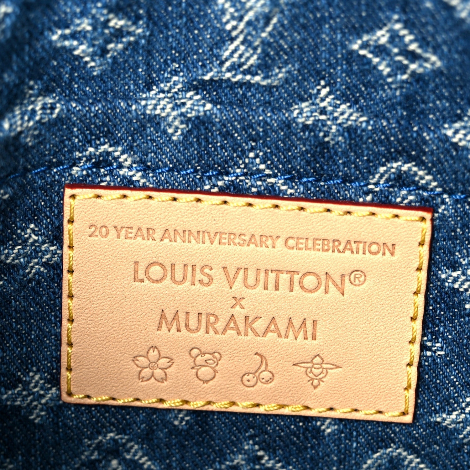 LV X TM Monogram Denim Cerises Pochette Accessories Blue