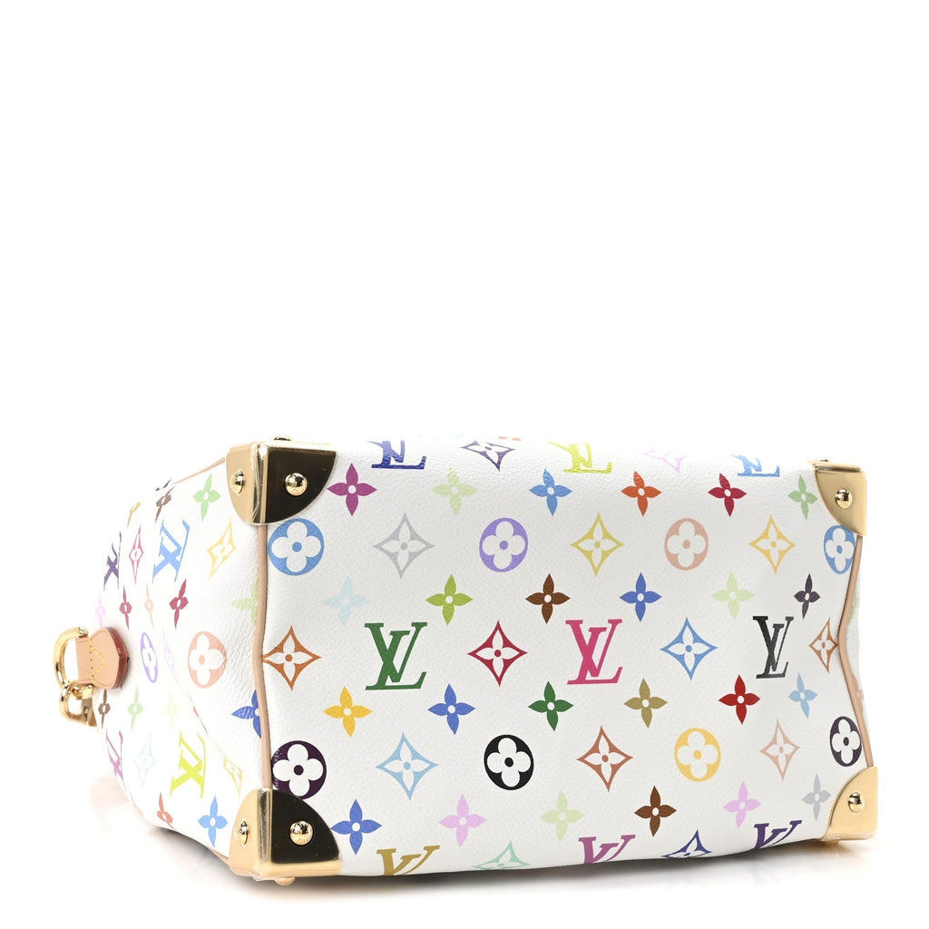 LV X TM Monogram Multicolor Speedy Bandouliere 25 White