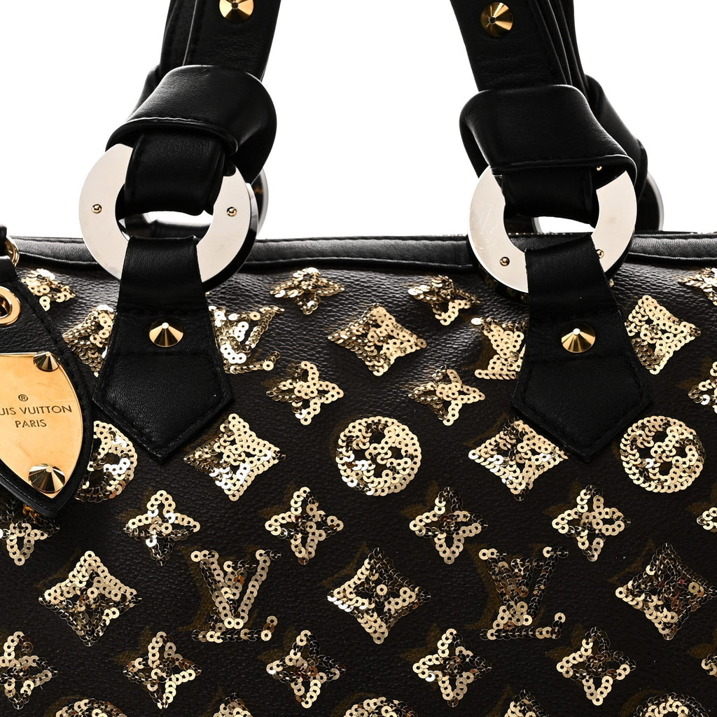 Monogram Sequins Eclipse Speedy 28 Gold