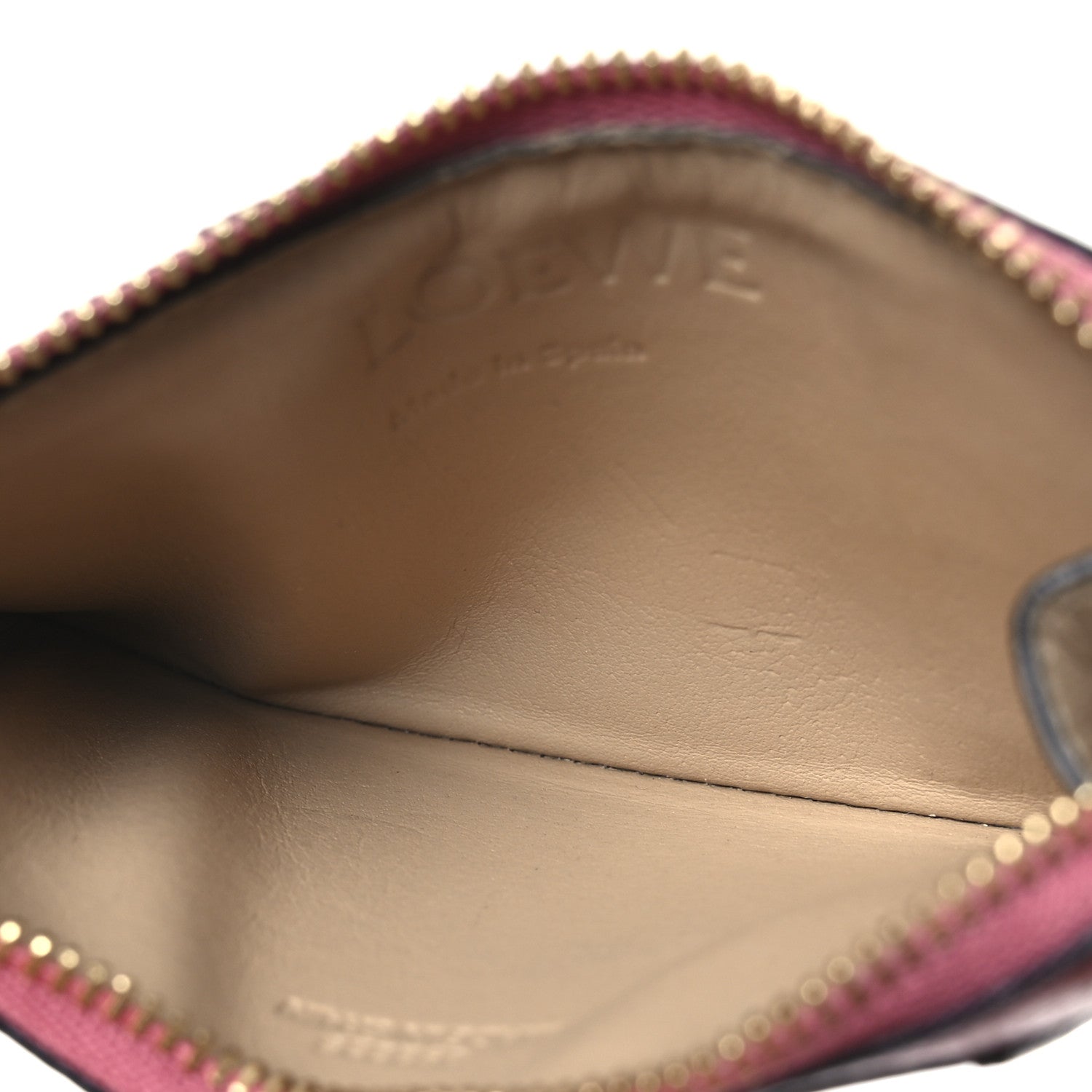 Soft Grained Calfskin Coin Card Holder Plumrose Ebony