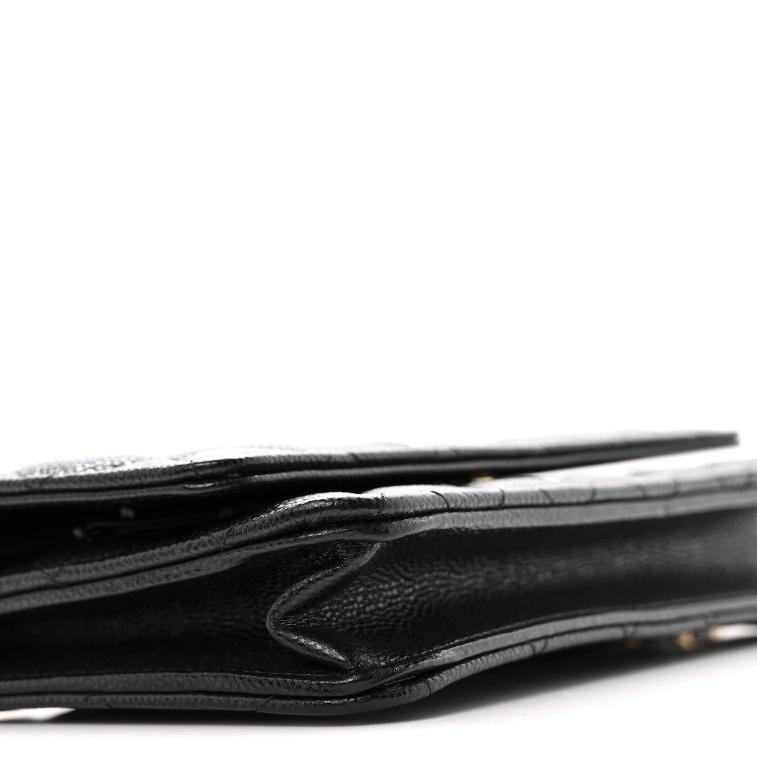 Caviar Quilted Miss Coco Wallet On Chain WOC Black