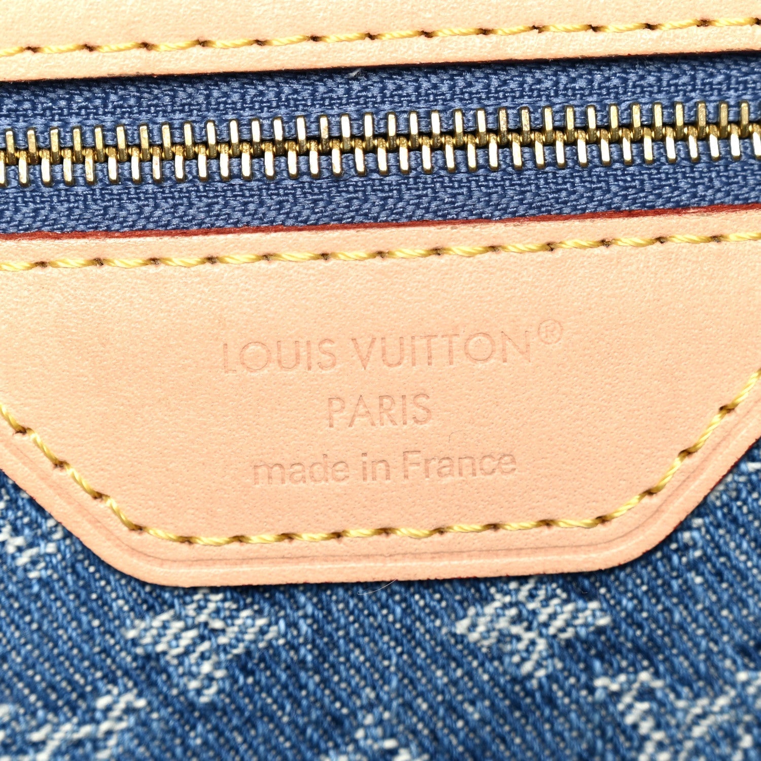 Monogram Denim Neo Neverfull MM Blue