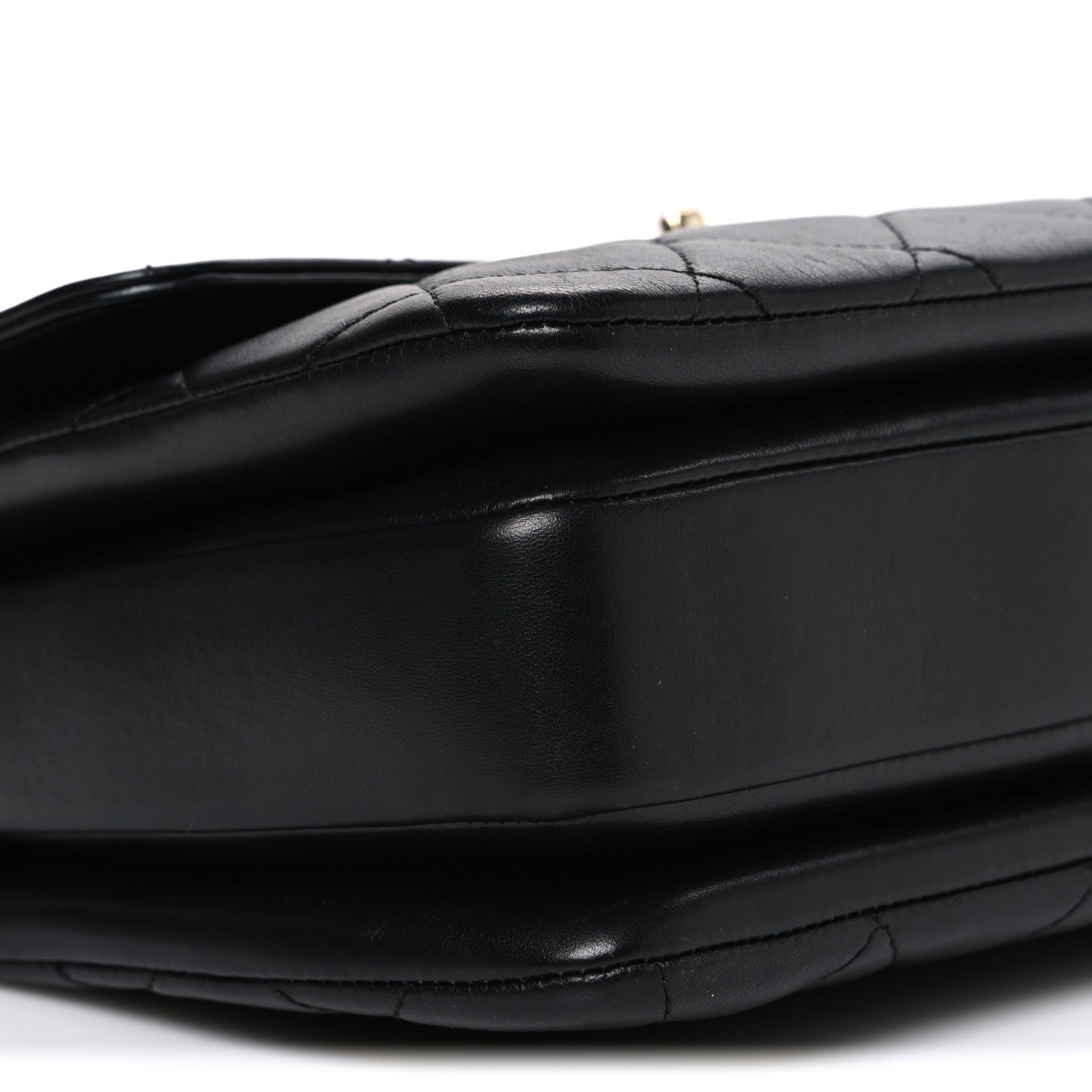 Lambskin Quilted Medium Trendy CC Flap Dual Handle Bag Black