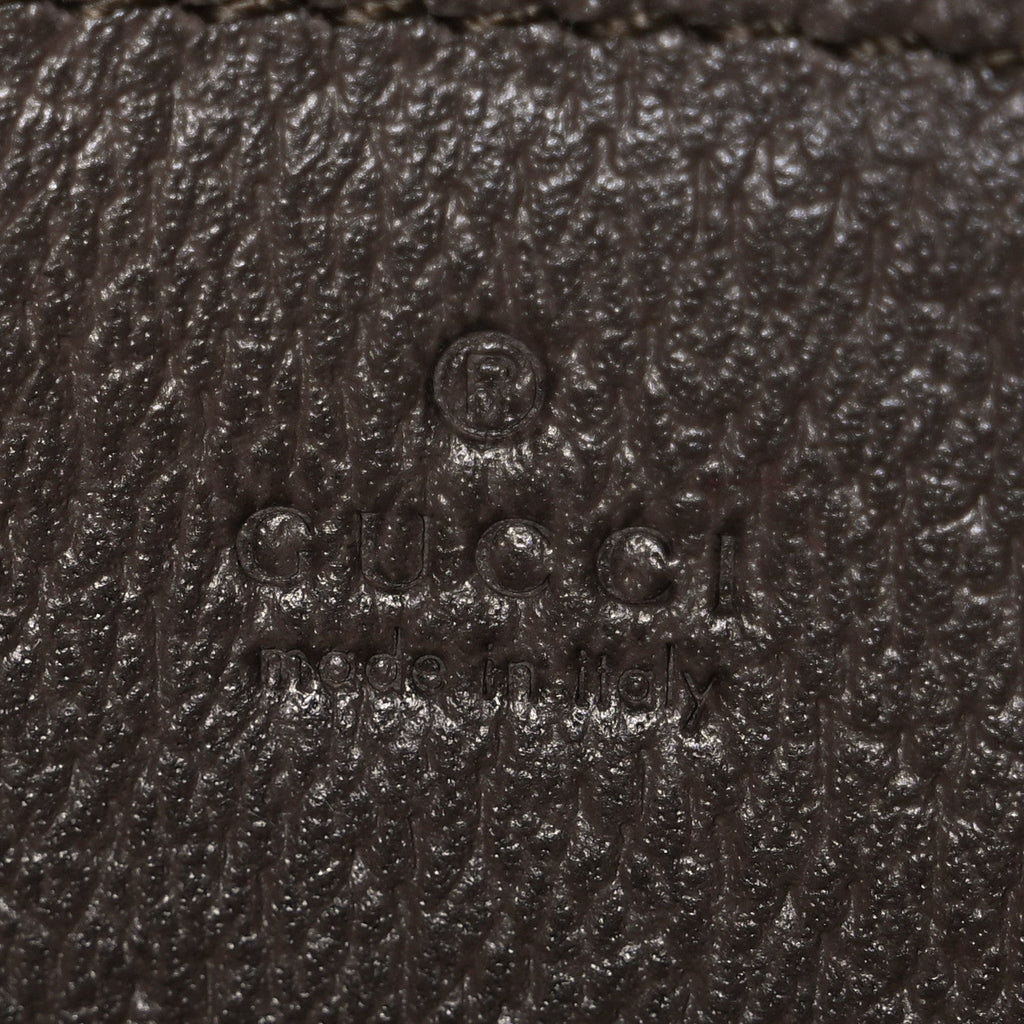 GG Supreme Monogram Textured Dollar Calfskin Web Mini Ophidia Envelope Shoulder Bag Beige Ebony New Acero