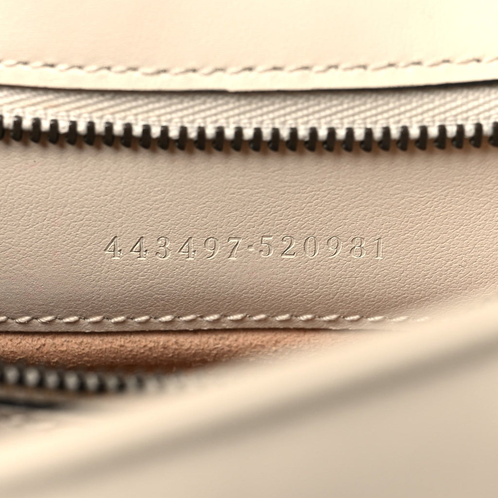 Calfskin Matelasse Small GG Marmont Shoulder Bag White