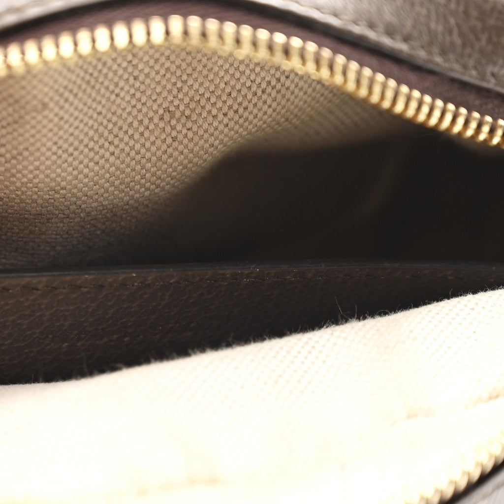 GG Supreme Monogram Textured Calfskin Super Mini Ophidia Shoulder Bag Beige Ebony New Acero