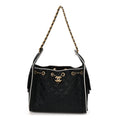 Braided Raffia Calfskin Small Chanel 25 Handbag Black White