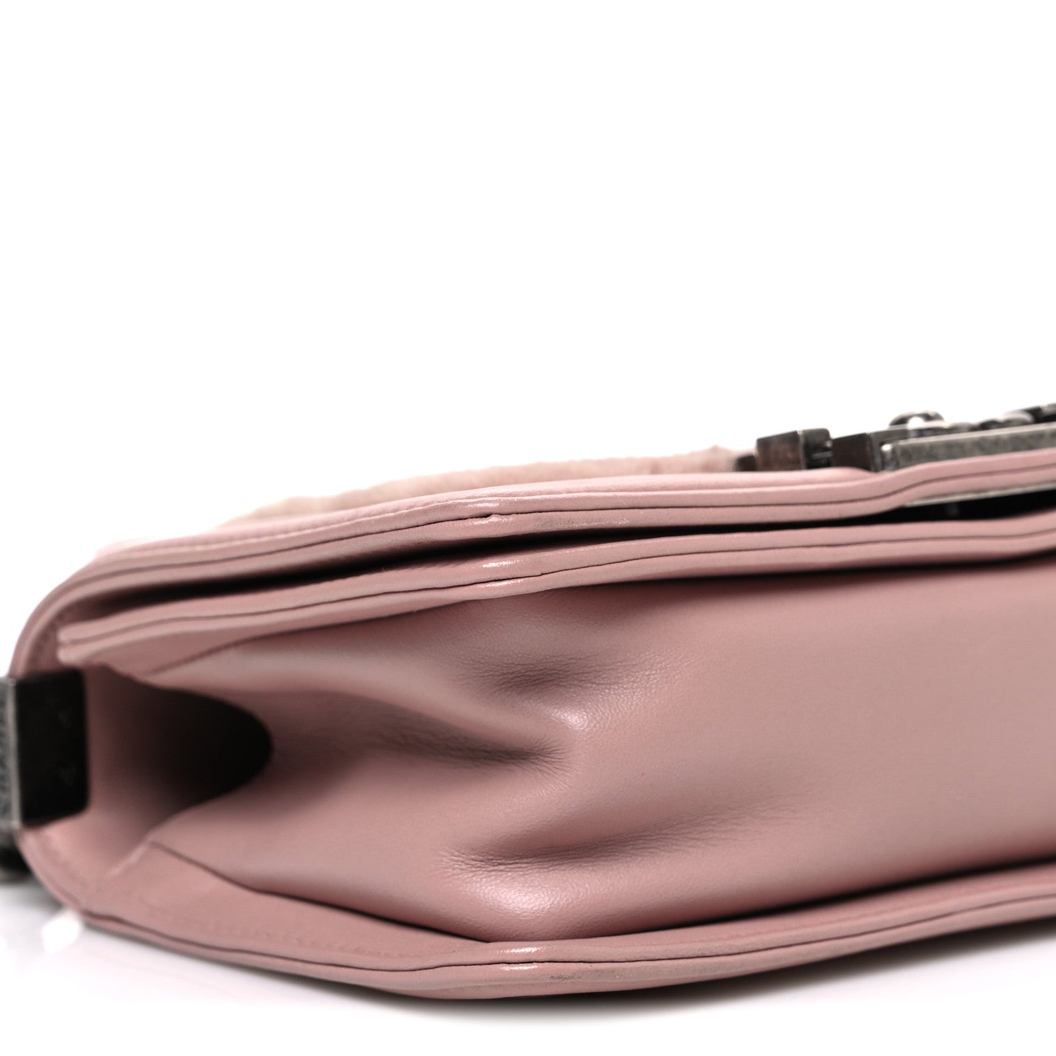 Fur Calfskin Small Boy Flap Pink