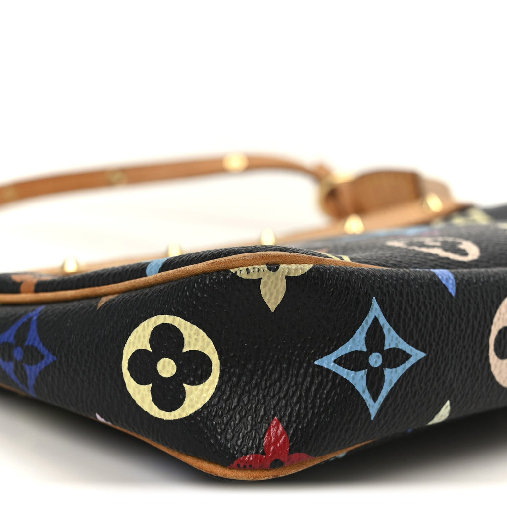 Monogram Multicolor Pochette Accessories Black