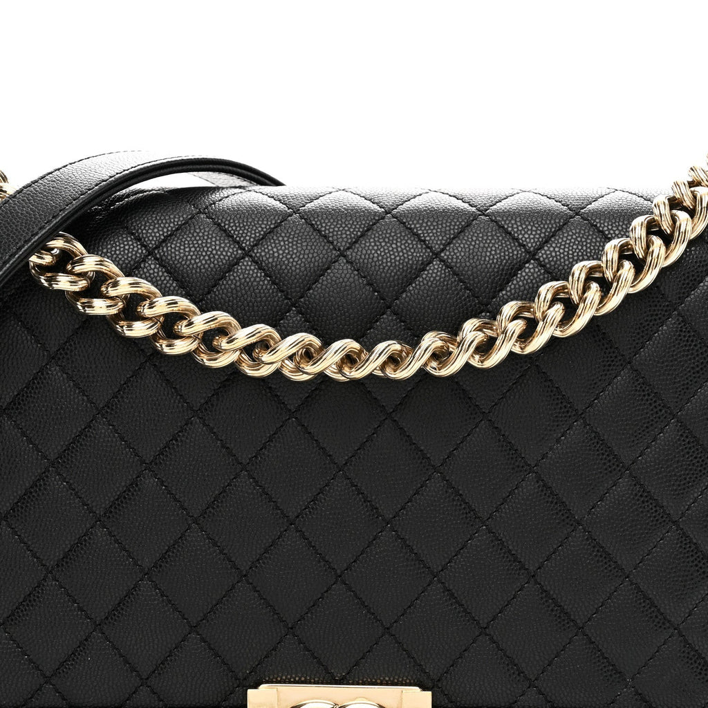 Caviar Quilted New Medium Boy Flap Black