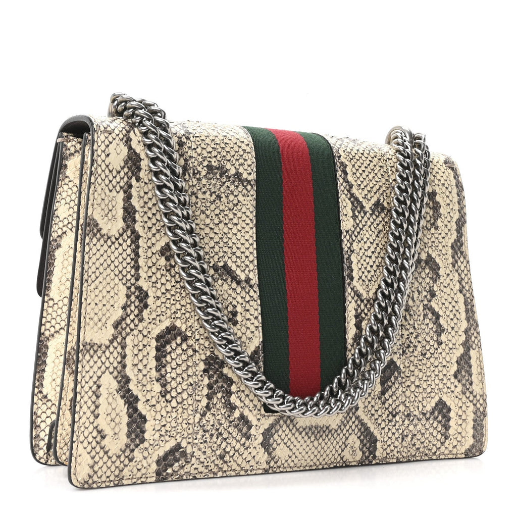 Snakeskin Web Medium Dionysus Shoulder Bag Natural