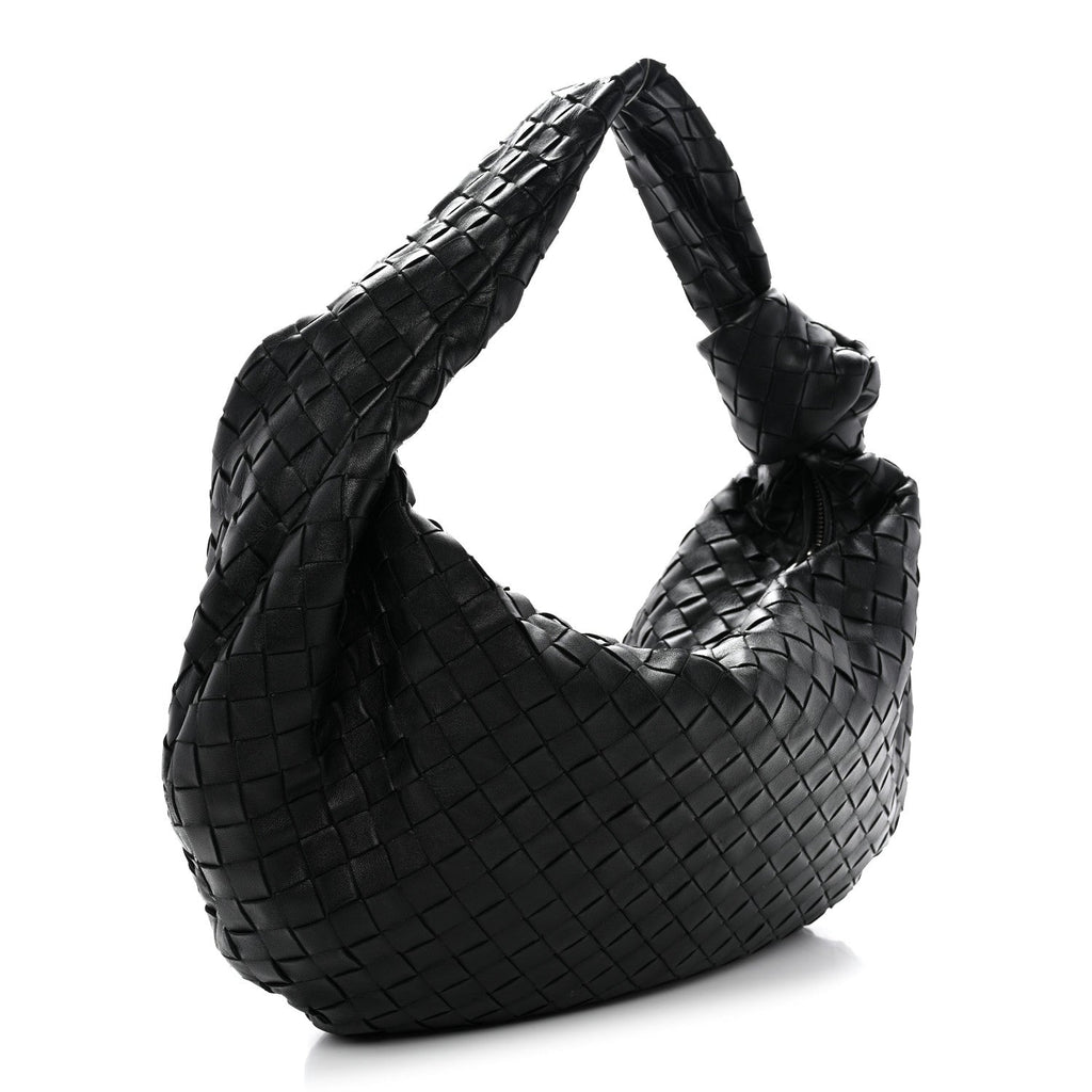 Nappa Intrecciato Small Jodie Hobo Black