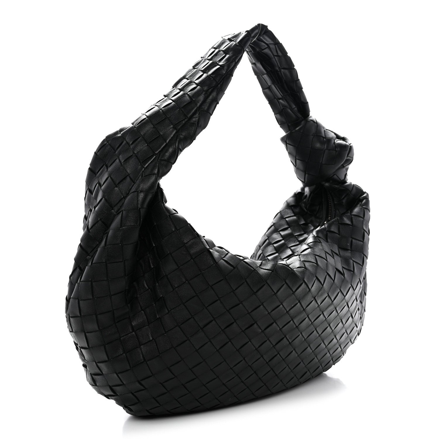 Nappa Intrecciato Small Jodie Hobo Black