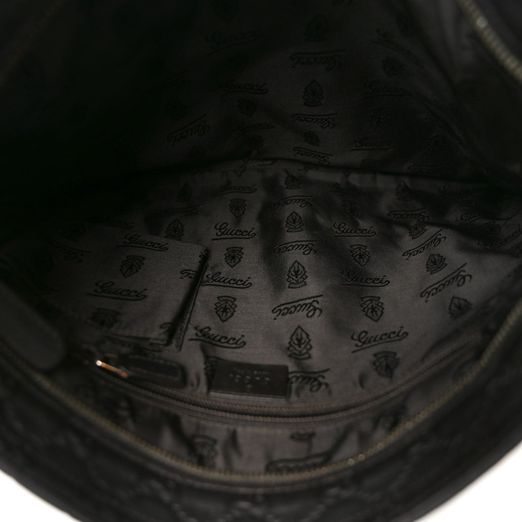 Guccissima Medium Flat Messenger Bag Black