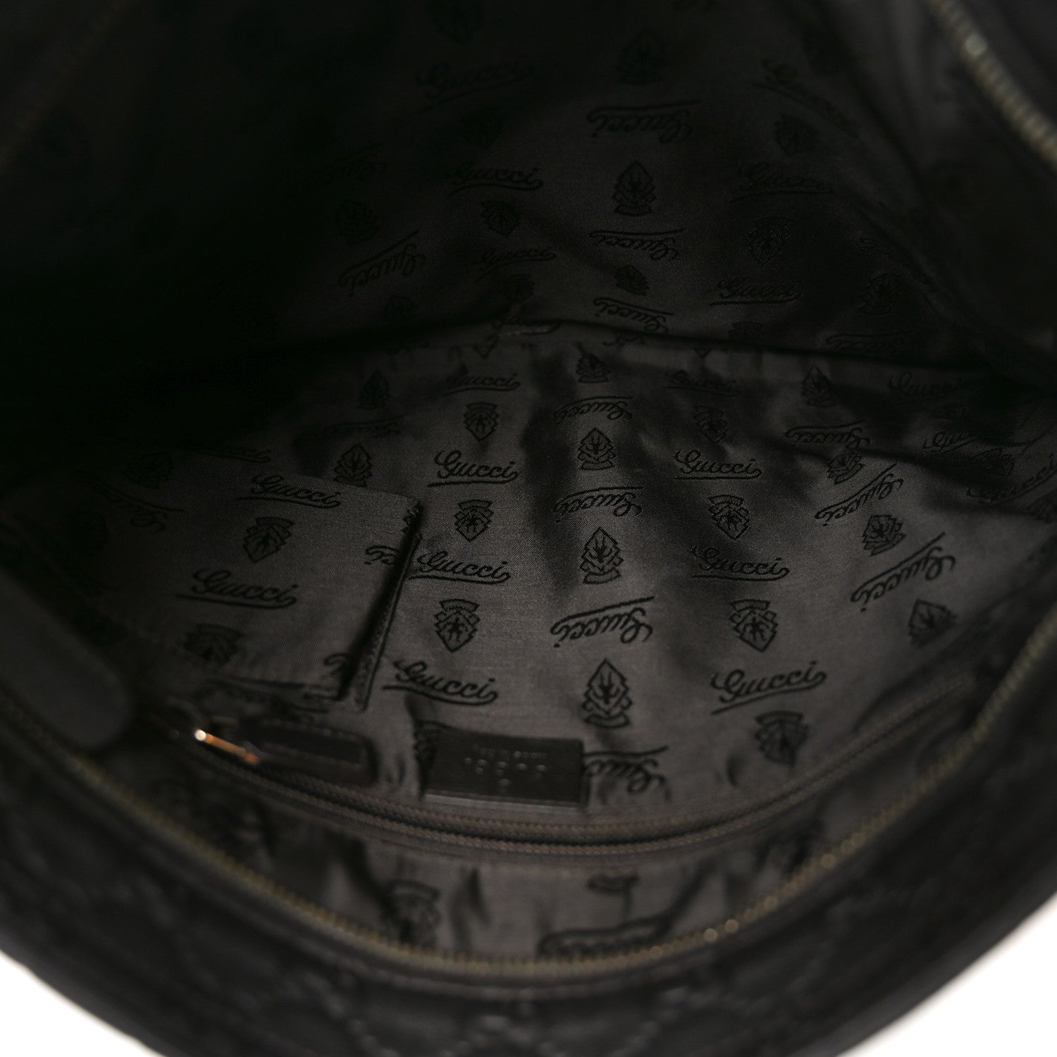 Guccissima Medium Flat Messenger Bag Black