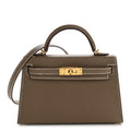 Epsom Mini Kelly Sellier 20 Etoupe