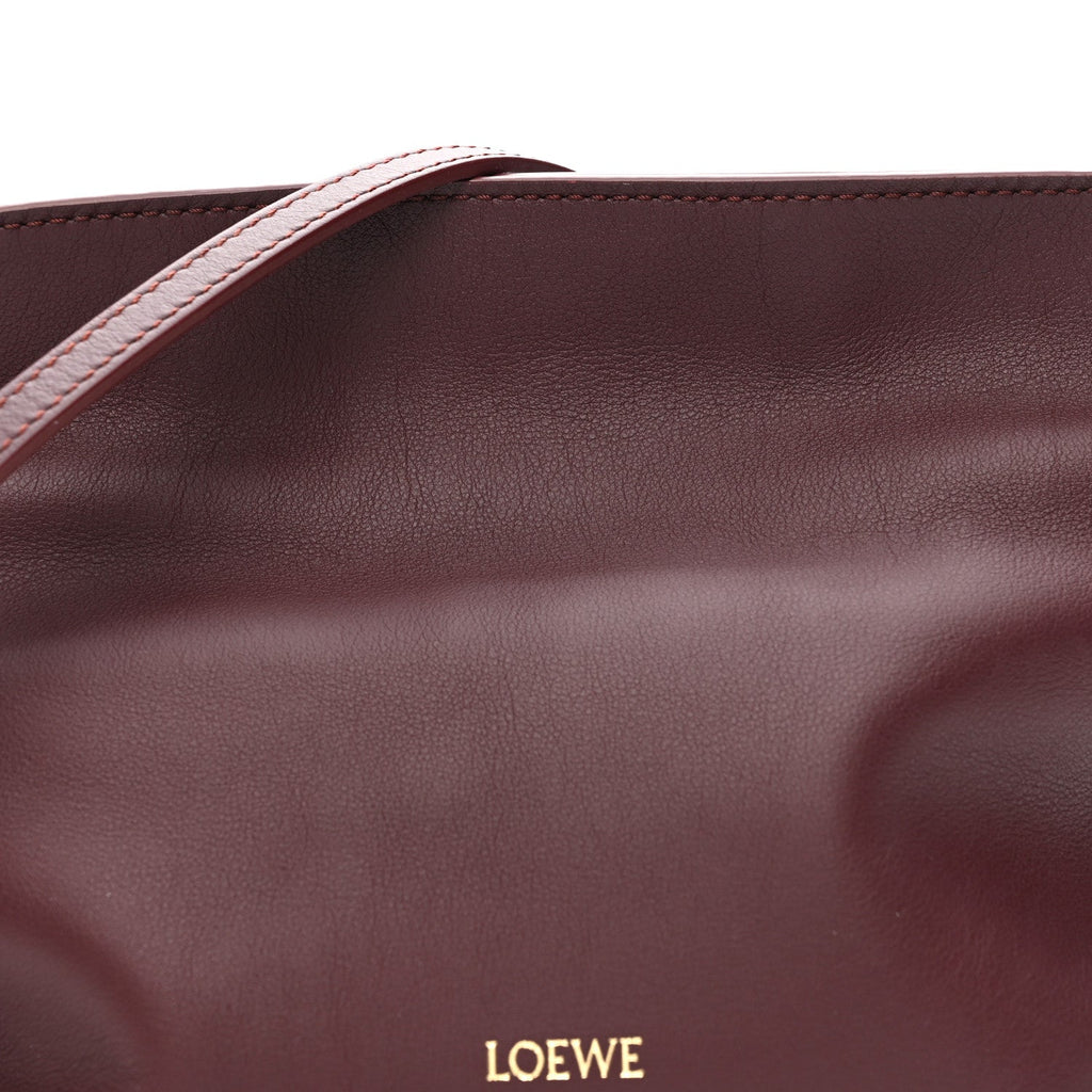 Calfskin Mini Flamenco Knot Clutch Dark Burgundy