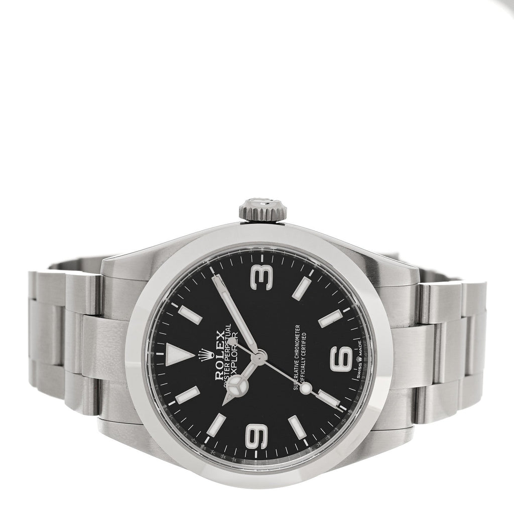 Stainless Steel 40mm Oyster Perpetual Explorer Watch Black 224270