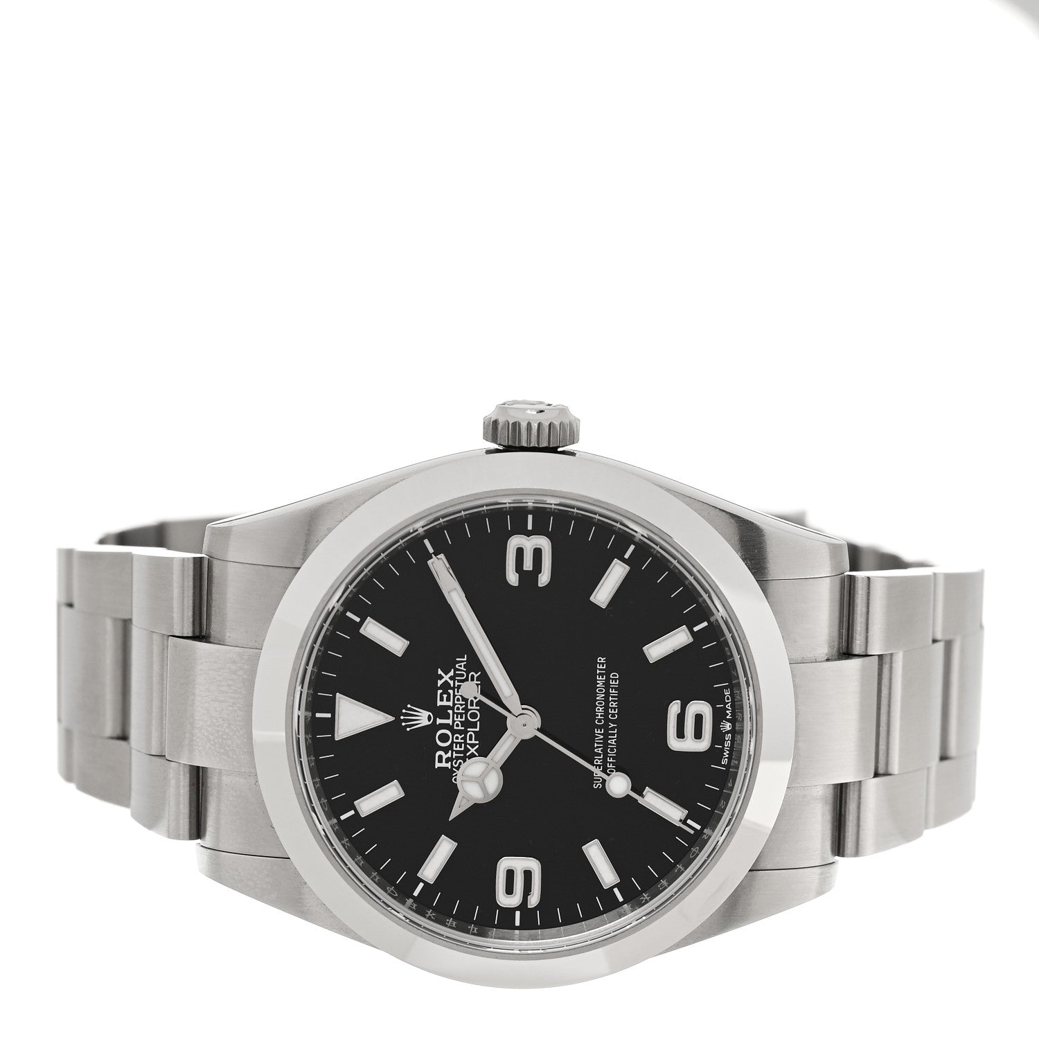 Stainless Steel 40mm Oyster Perpetual Explorer Watch Black 224270
