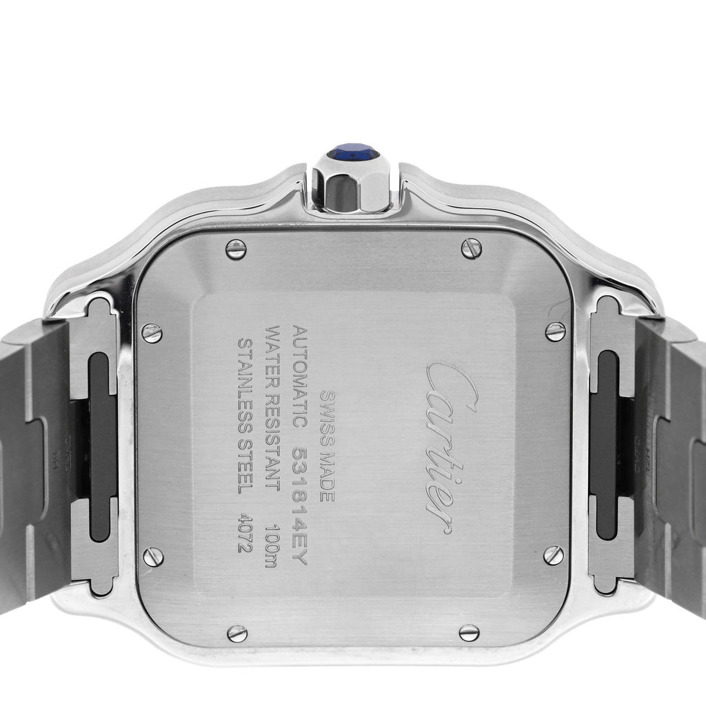 Stainless Steel 39.8mm Santos De Cartier Automatic Watch Green