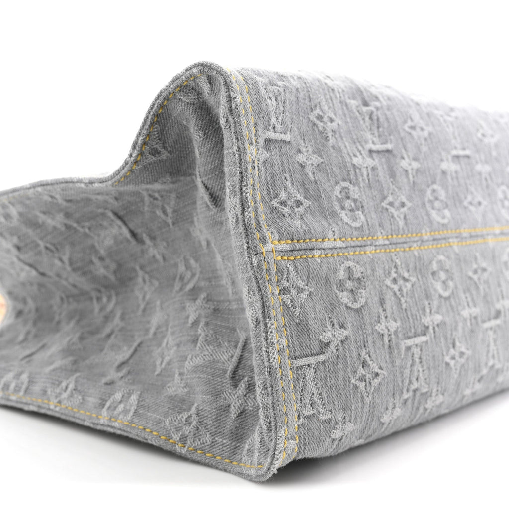 Monogram Denim Onthego MM Washed Grey