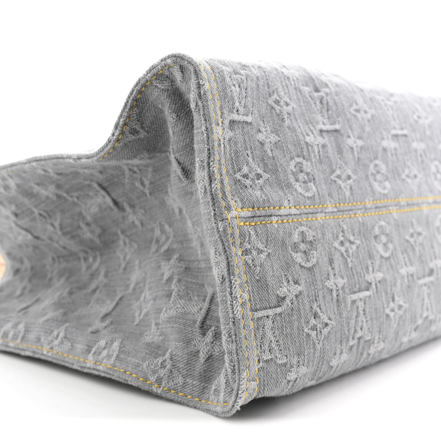 Monogram Denim Onthego MM Washed Grey
