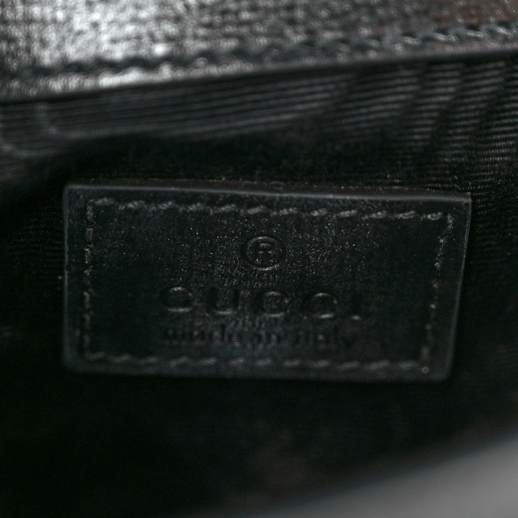 Satin Crystal GG Monogram Mini Dionysus Top Handle Bag Black
