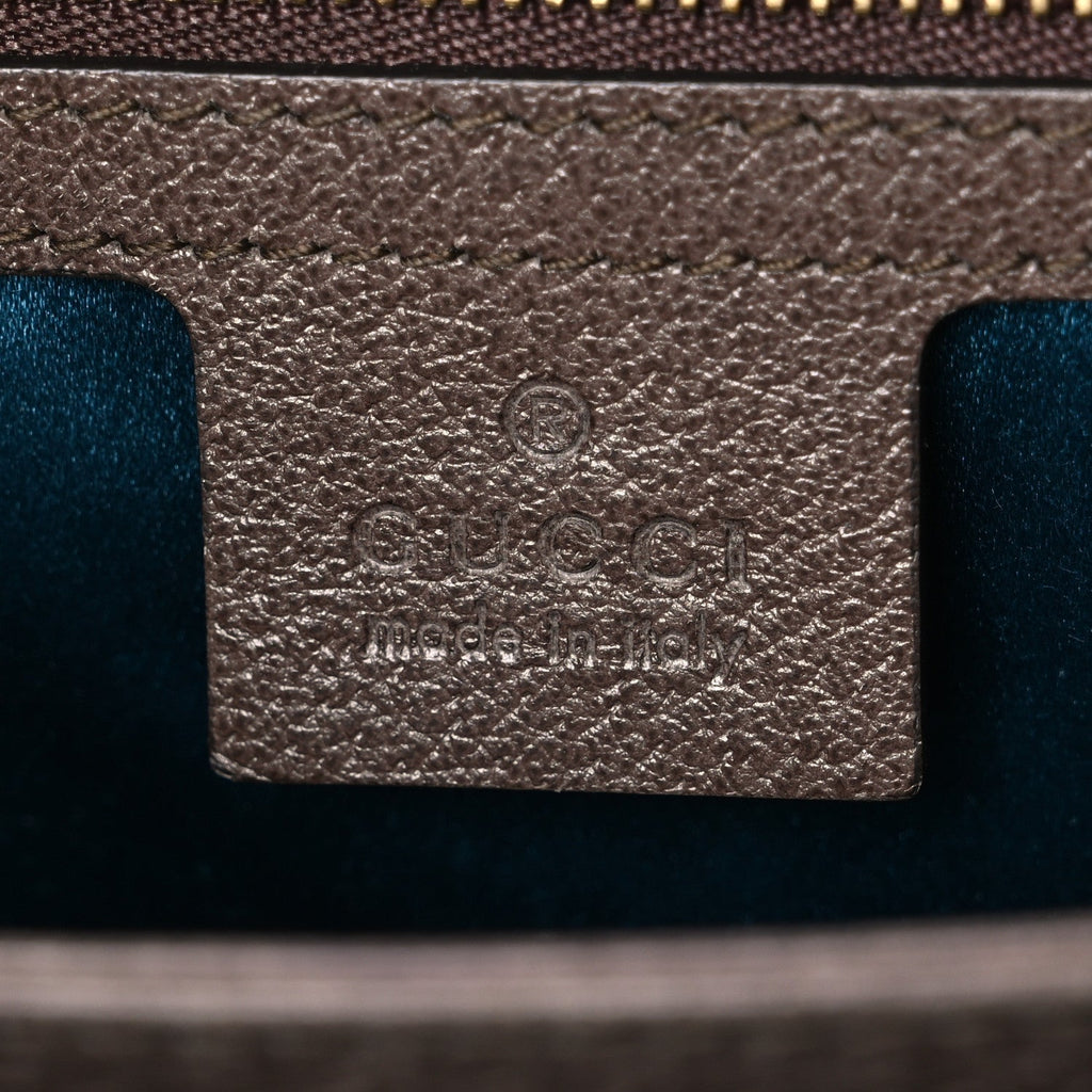 GG Supreme Monogram Web Medium Ophidia Chain Shoulder Bag Brown