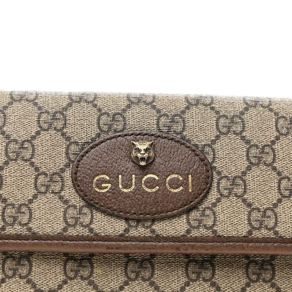 GG Supreme Monogram Neo Vintage Web Belt Bag Brown