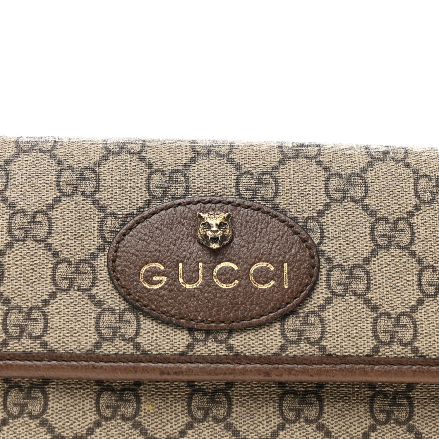 GG Supreme Monogram Neo Vintage Web Belt Bag Brown