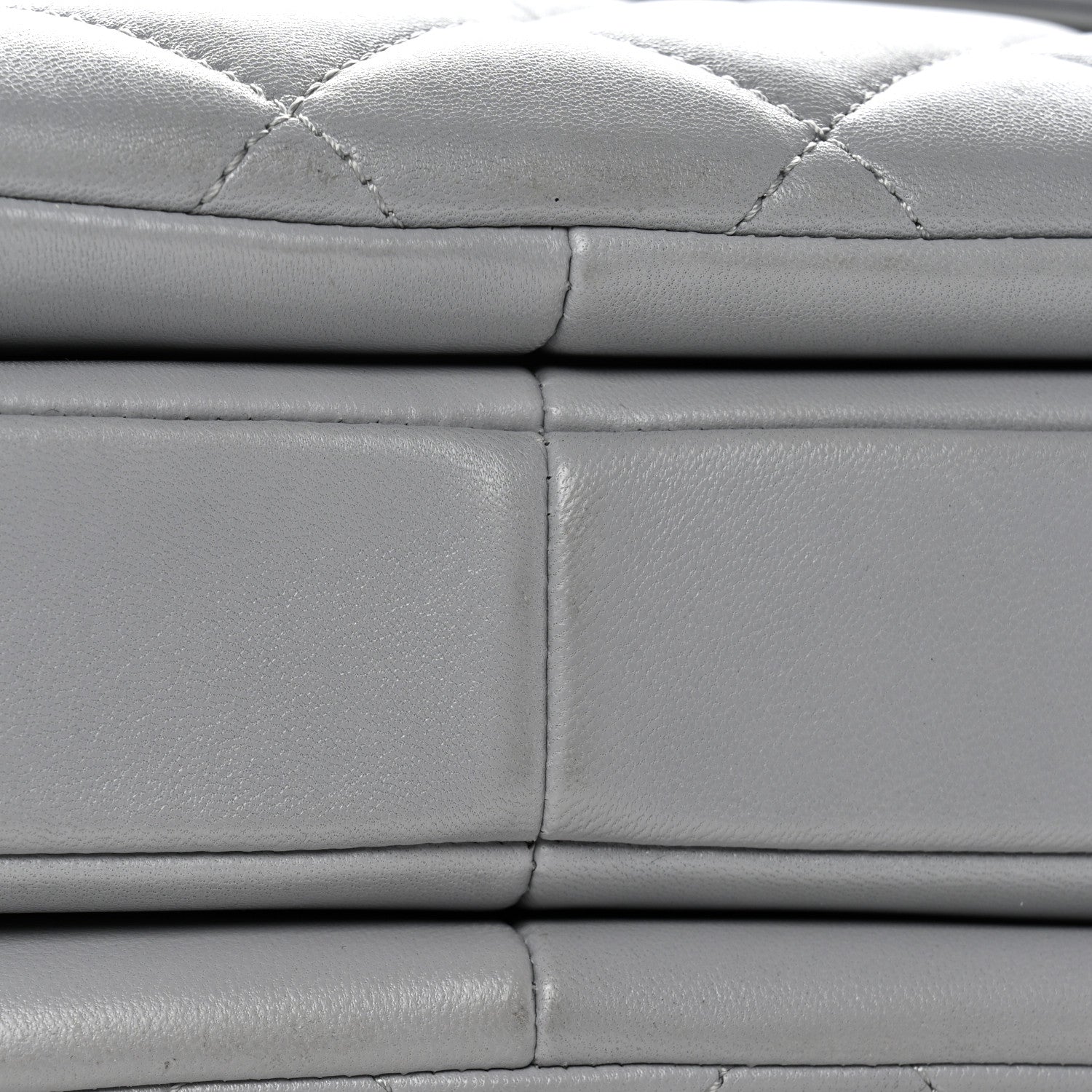 Lambskin Quilted Small Trendy CC Flap Dual Handle Bag Grey