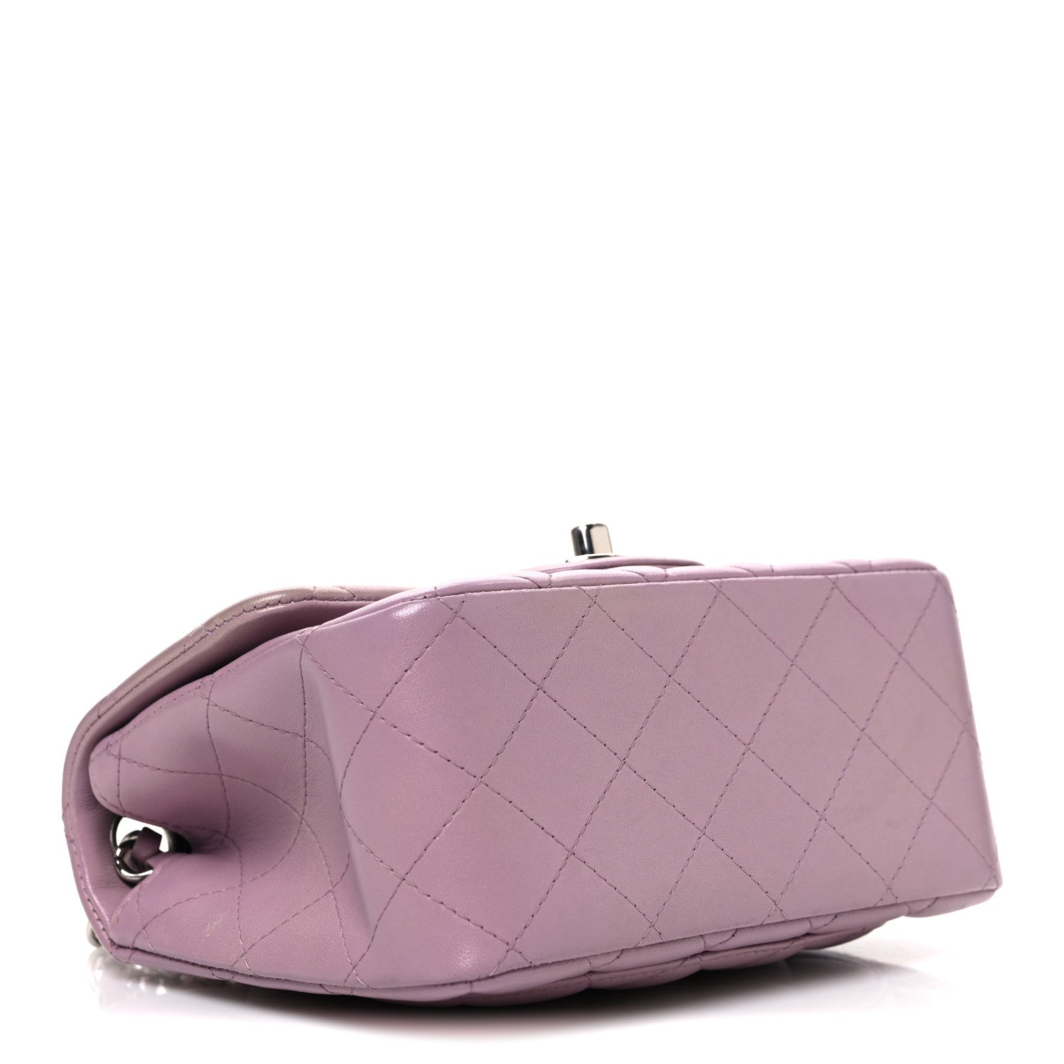 Lambskin Quilted Mini Square Flap Purple