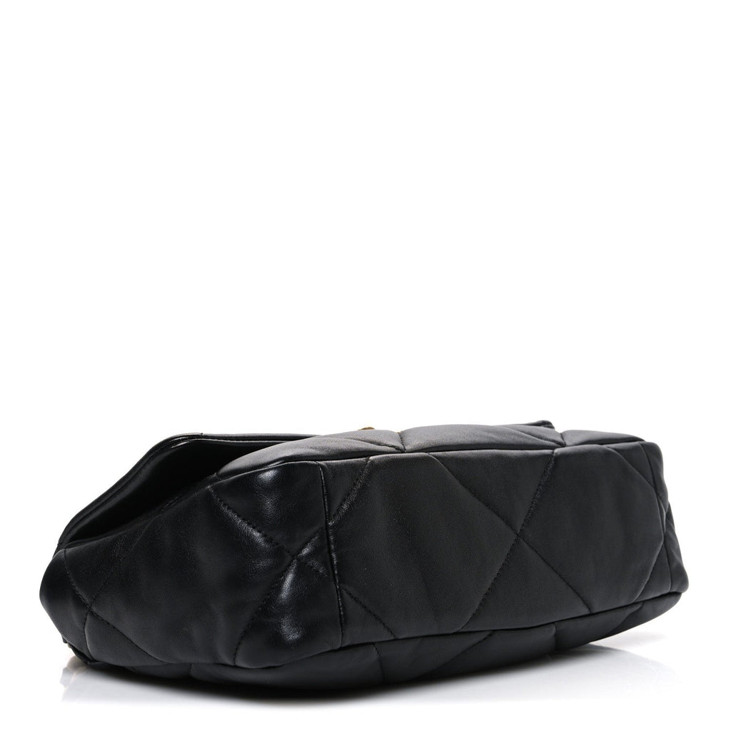Lambskin Quilted Medium Chanel 19 Flap Black